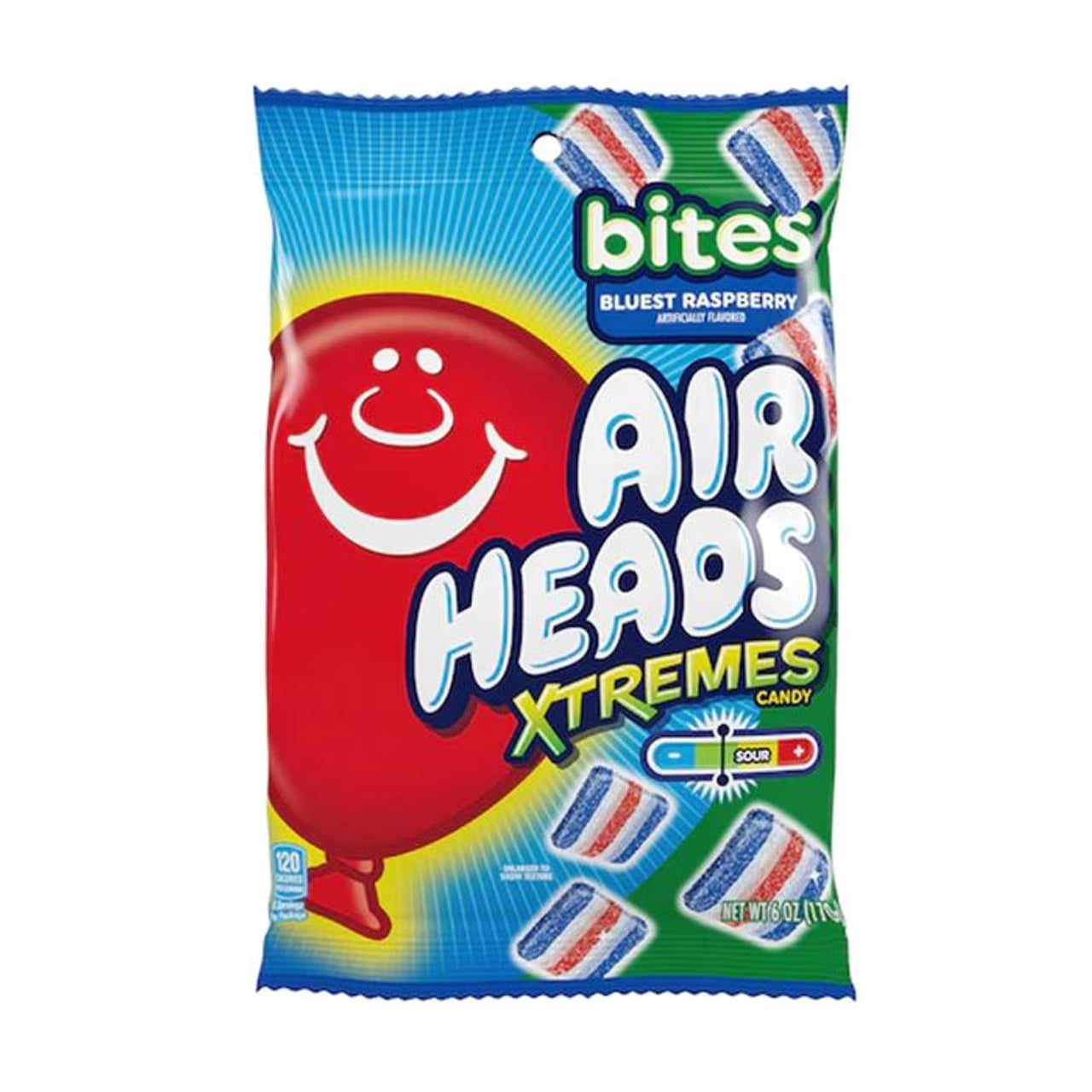 Airheads Xtremes Bites Blue Raspberry 6 oz Perfetti Van Melle