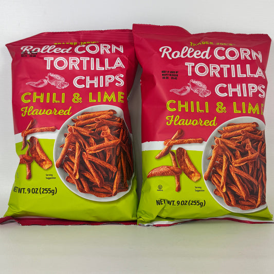 Trader Joe's Chili & Lime Flavored Rolled Corn Tortilla Chips — 9 oz (255 g)