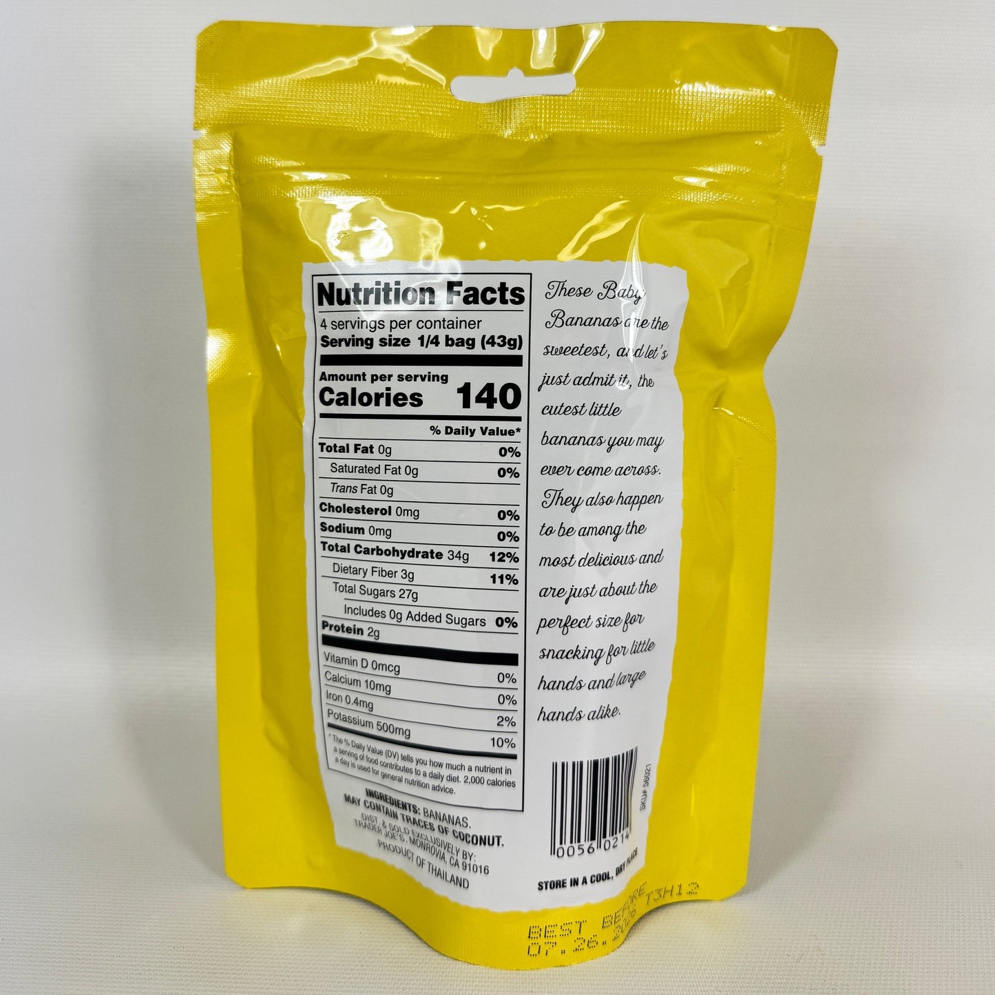 Trader Joe's Dried Baby Bananas — 6 oz (170 g)