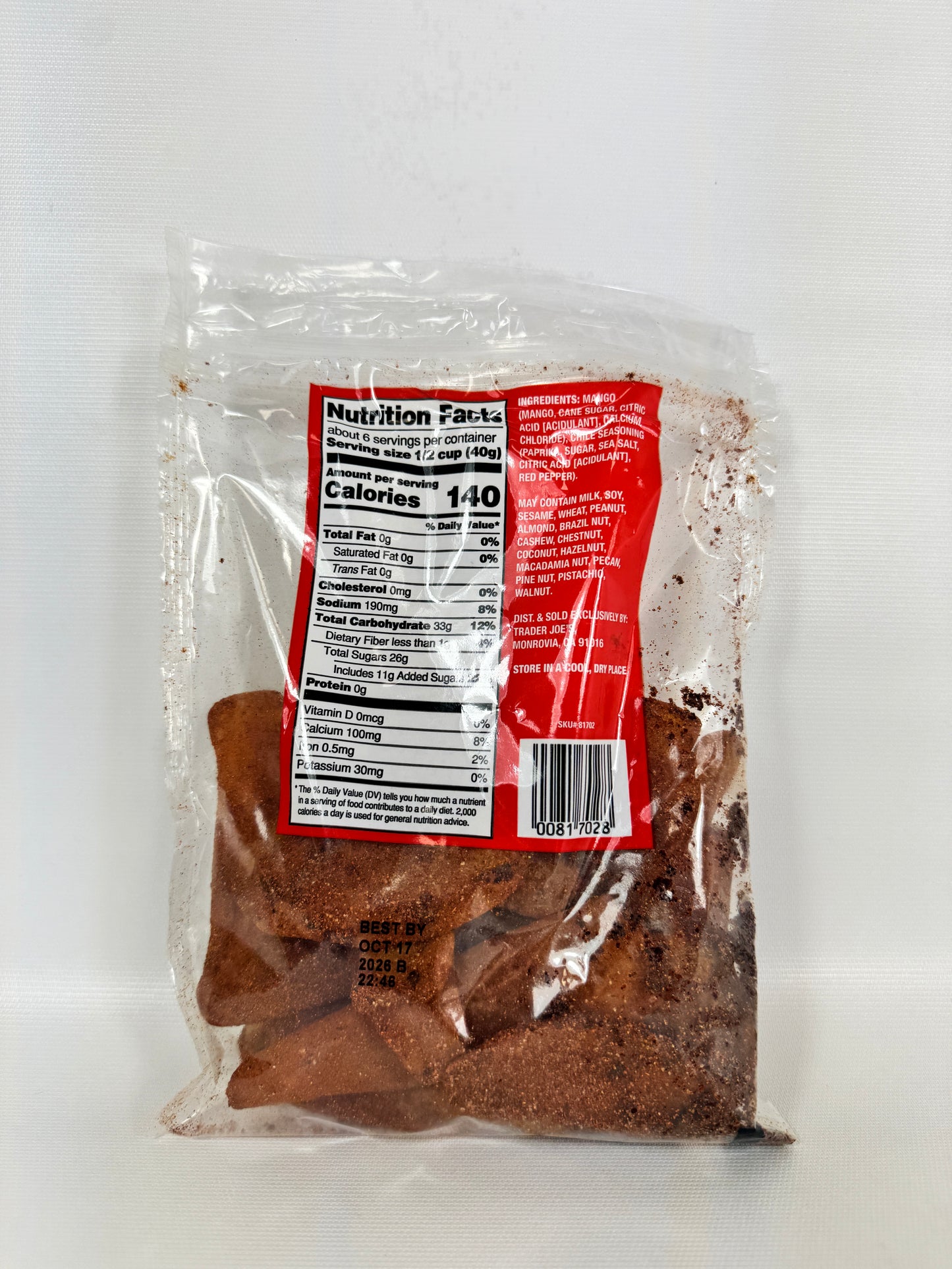 Trader Joe's Dried Fruit Chile Spiced Mango — 8 oz (227 g)